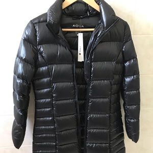Black puffer coat